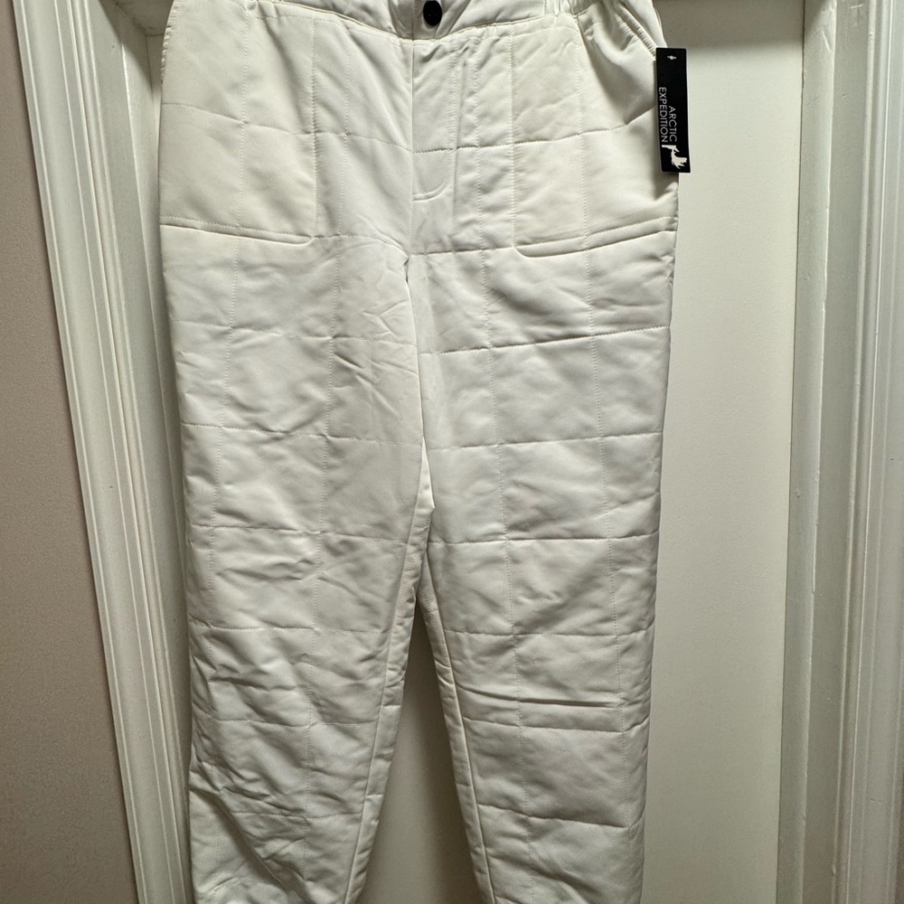 Women’s Medium White Arctic Expedition Snow Pants